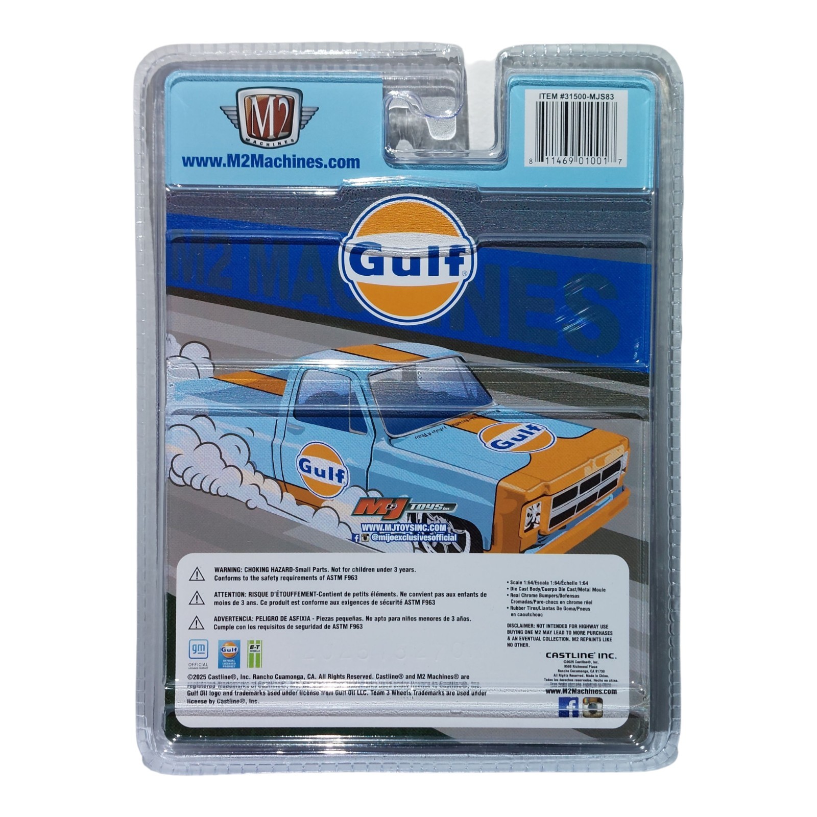 M2 1979 GMC Sierra Classic 15 Custom GULF Blue 31500-MJS83 1/64 Mijo Exclusive