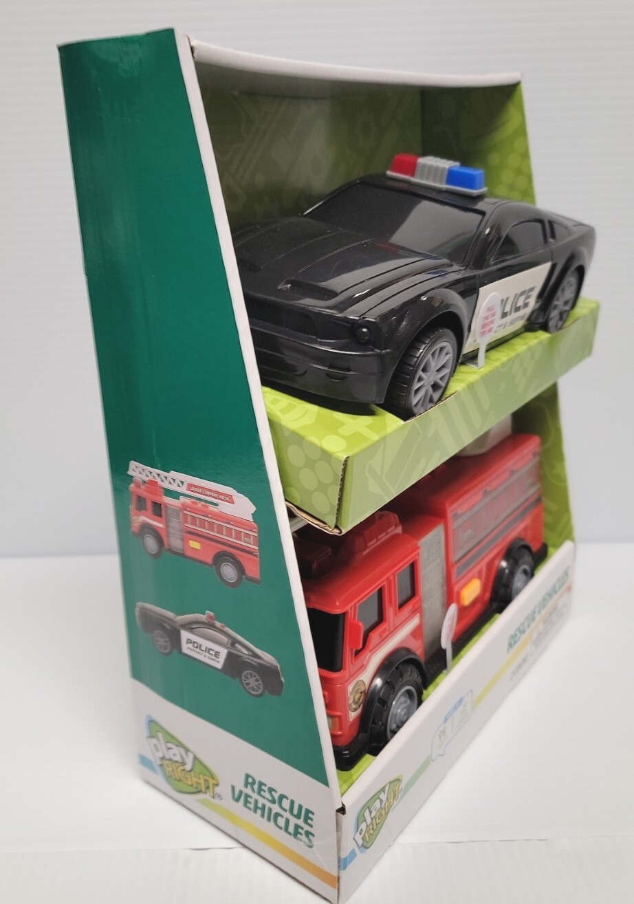 Play Right Rescue Vehicles Kids Toys Police & Fire NEW