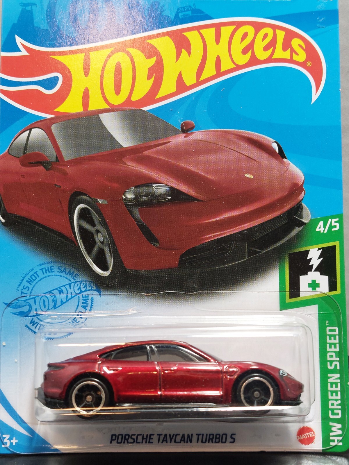 HOT WHEELS 2021 HW GREEN SPEED 4/5 – PORSCHE TAYCAN TURBO S METALIC RED