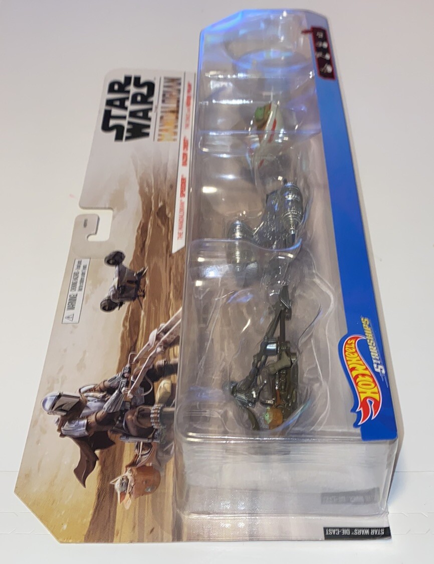 Star Wars Hot Wheels 3 Pack Mandalorian Speeder Razor Crest The Child Hover Pram