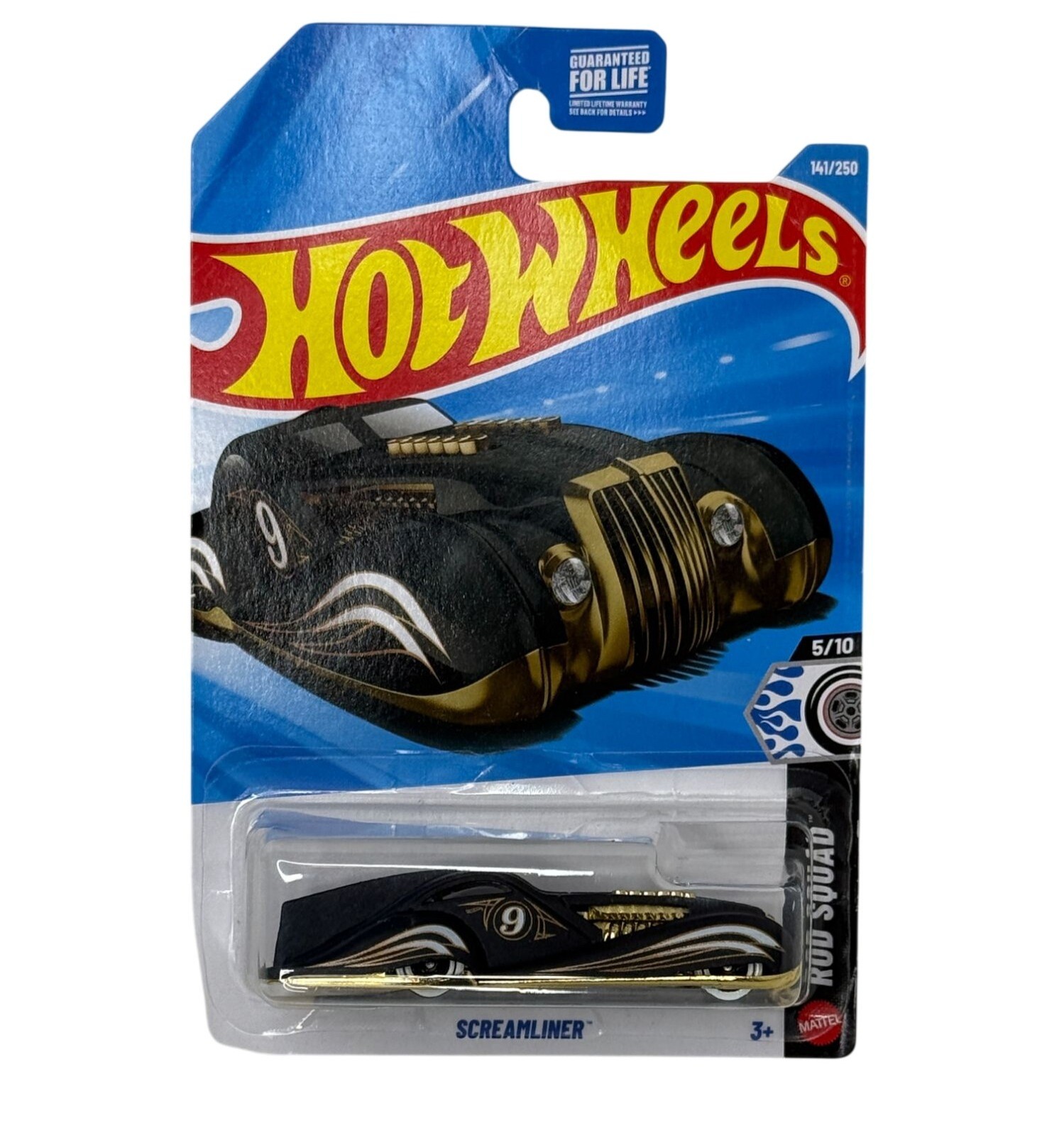 2026 Hot Wheels Screamliner Rod Squad 5/10 141/250 Black Gold 1:64 NOC
