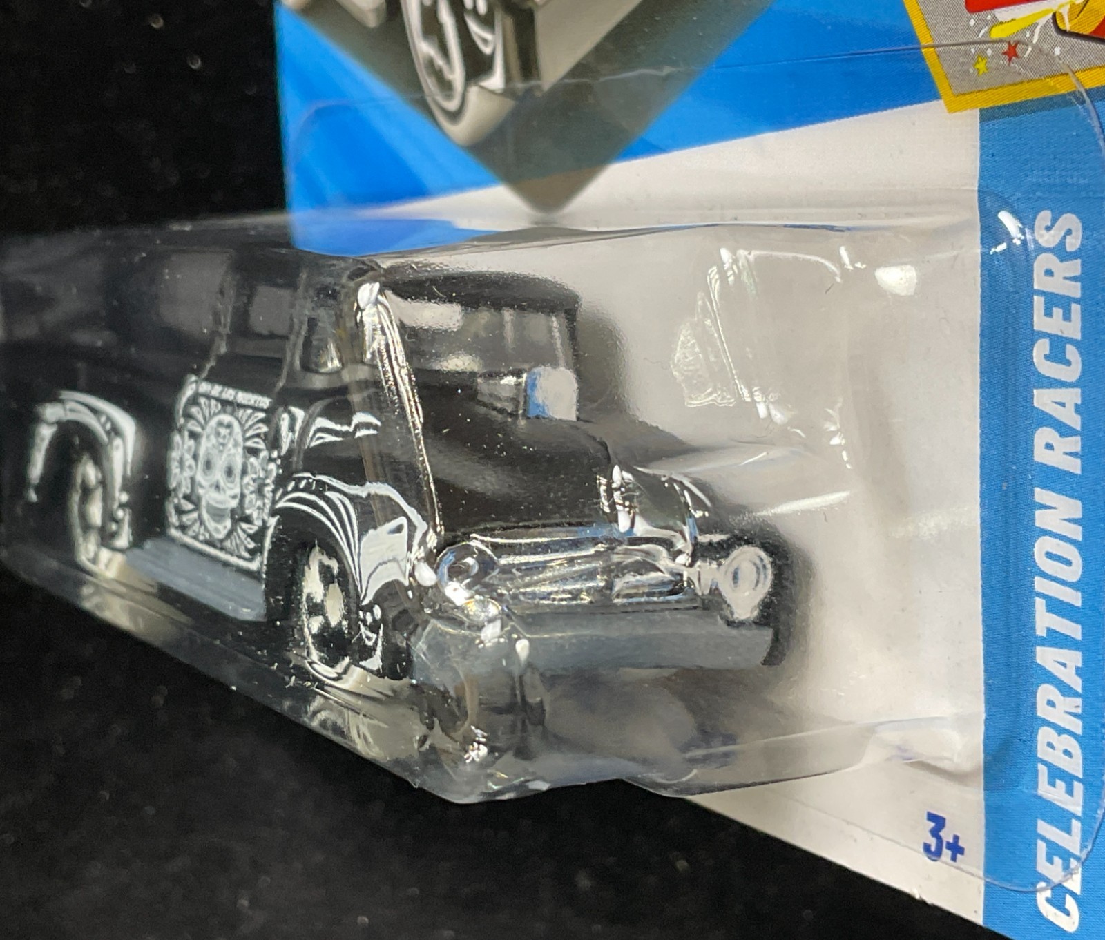 Hot Wheels CUSTOM ’56 FORD TRUCK Black, DIA DE LOS MUERTOS, Day of the Dead #233