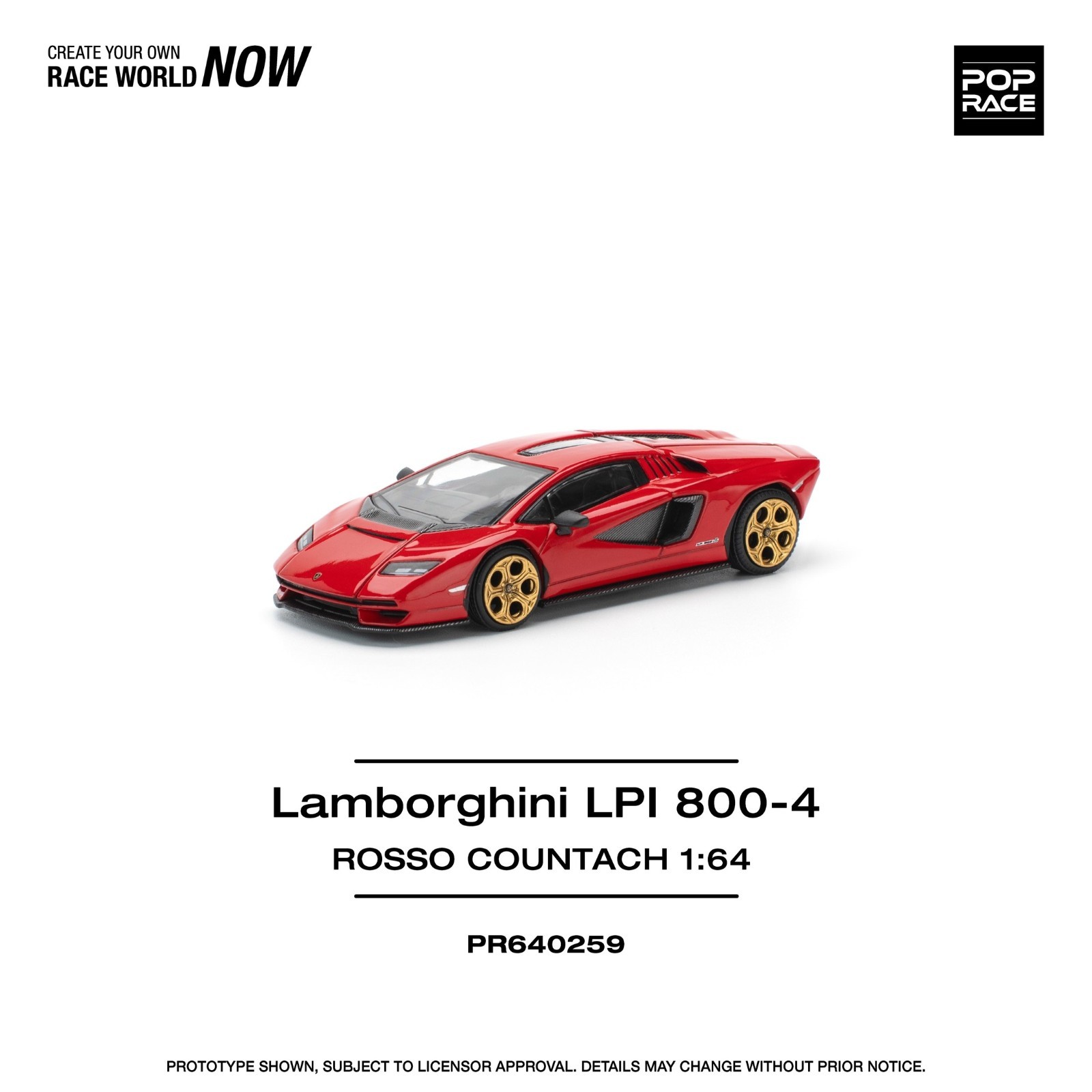 Pop Race 1:64 Lamborghini Countach LPI-800 – ROSSO