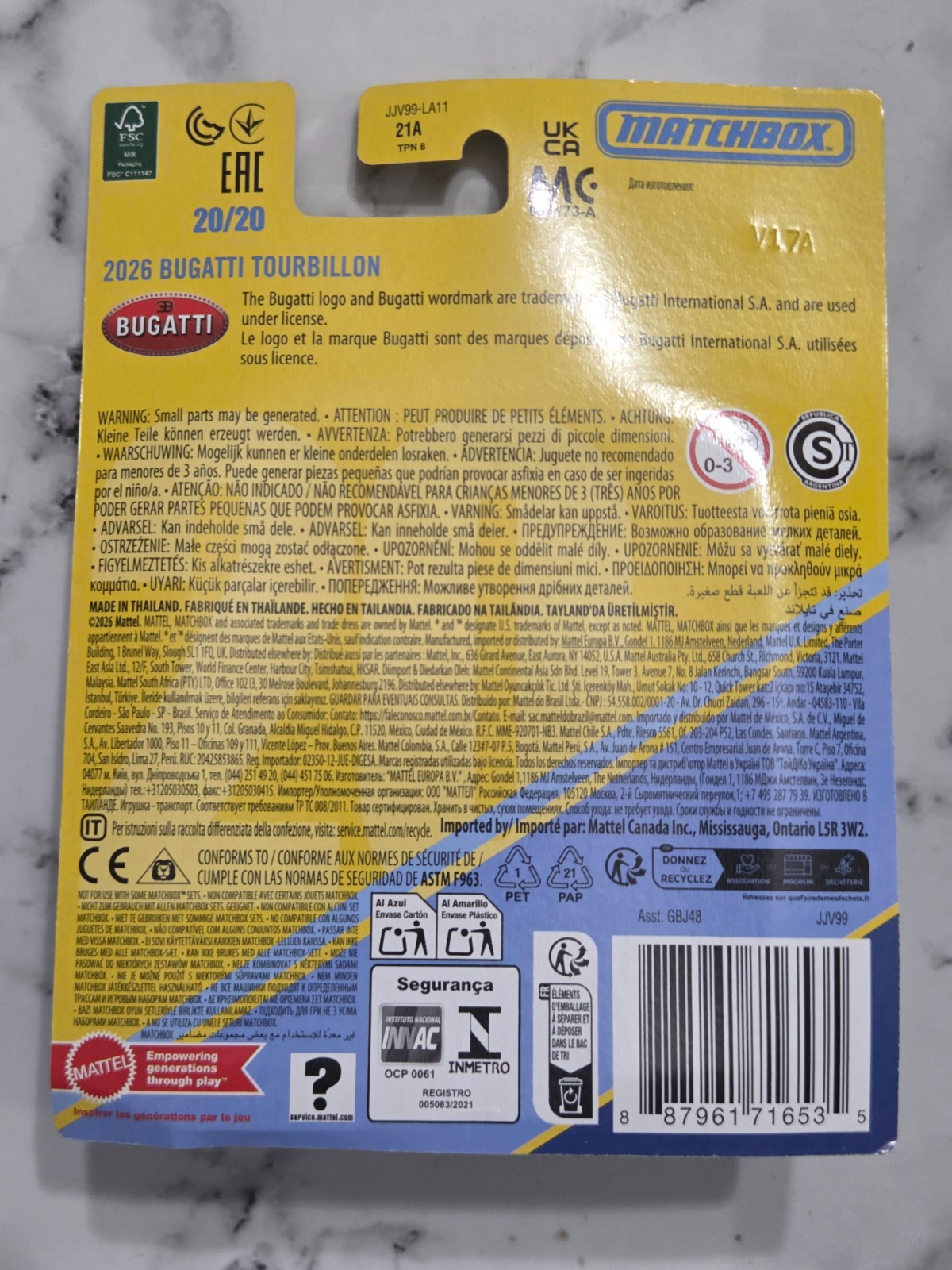 2026 matchbox collectors 20/20 – 2026 bugatti tourbillon