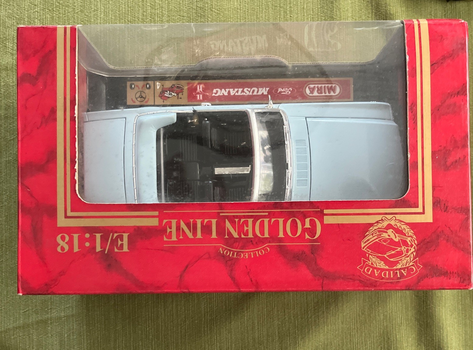 MIRA GOLDEN LINE 1964 1/2 FORD MUSTANG Hardtop 1:18 Scale Light Blue