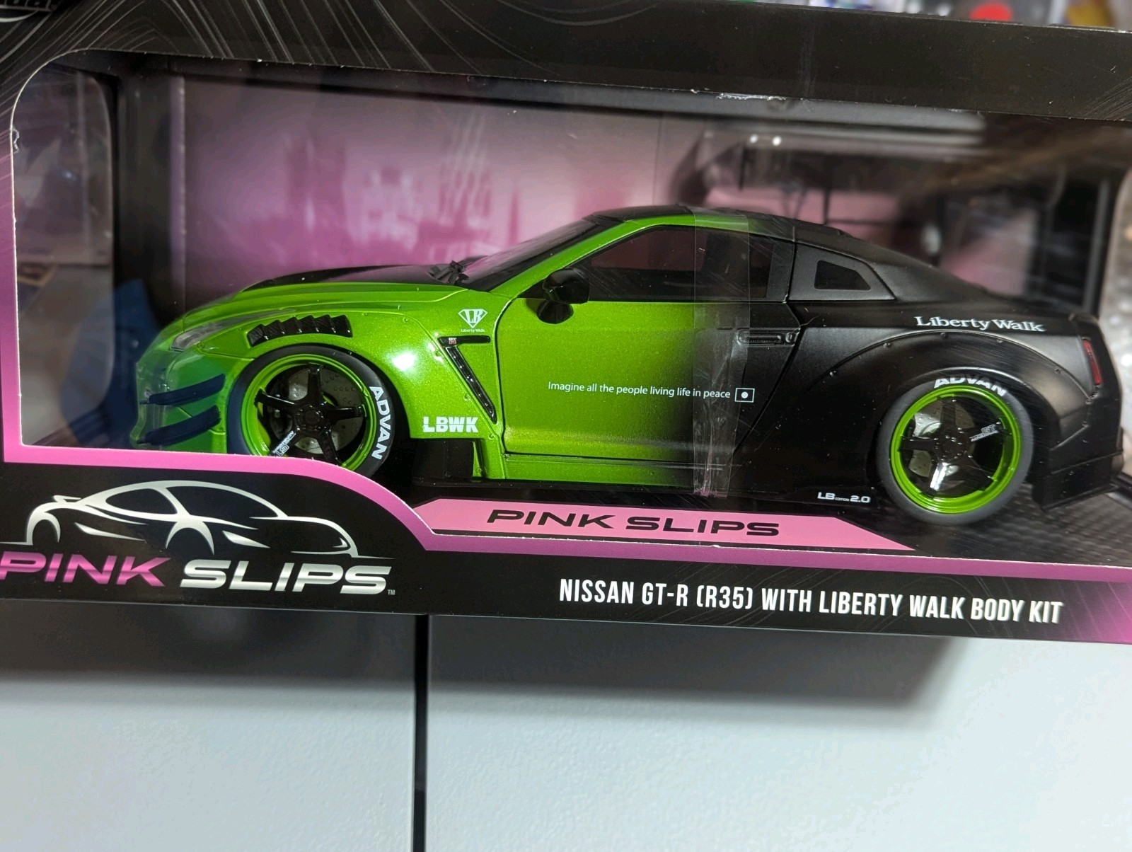 2024 Jada Pink Slips Nissan GT-R (R35) With Liberty Walk Body Kit 1/18 Scale JDM