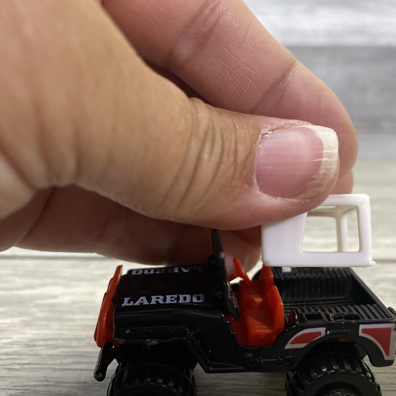 1981 Matchbox Black With Removable White Top 4X4 JEEP LAREDO