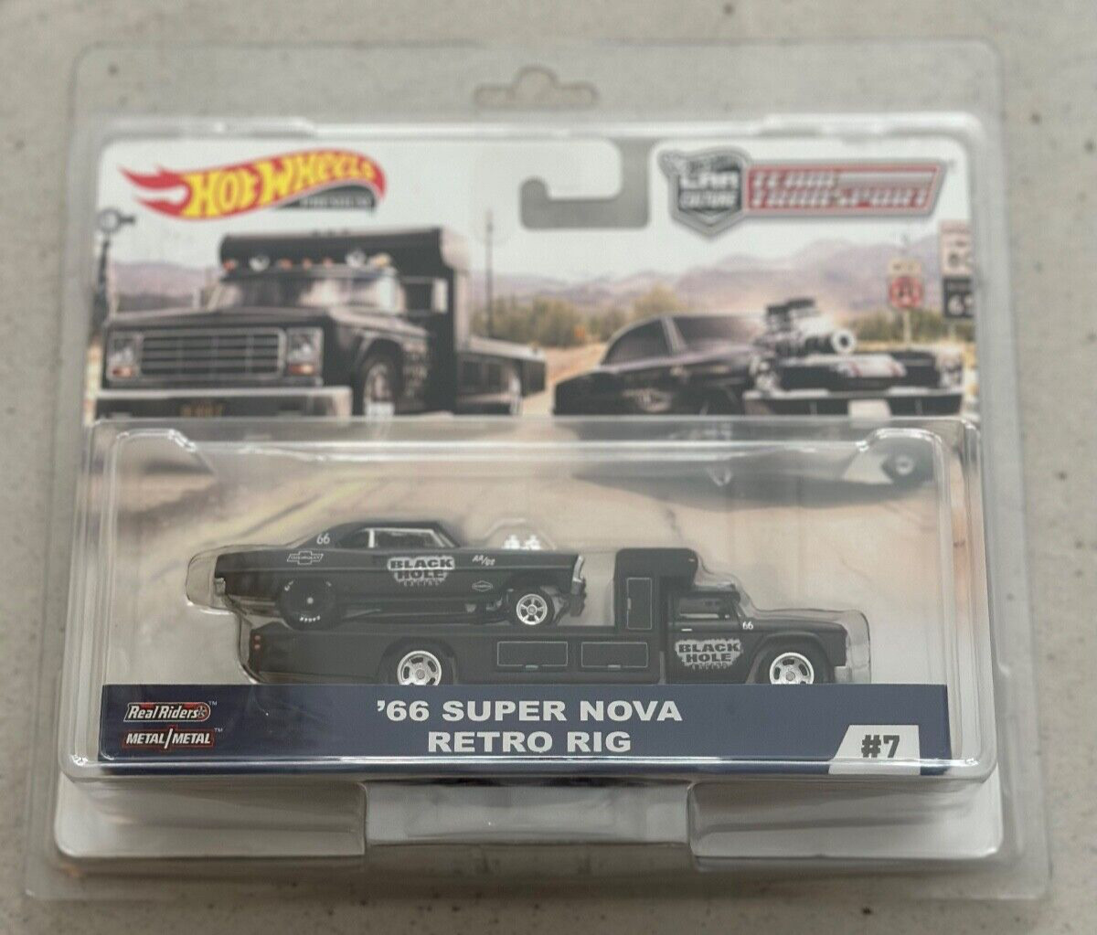 Hot Wheels Team Transport 7 66 SUPER NOVA RETRO RIG BLACK HOLE Car Culture
