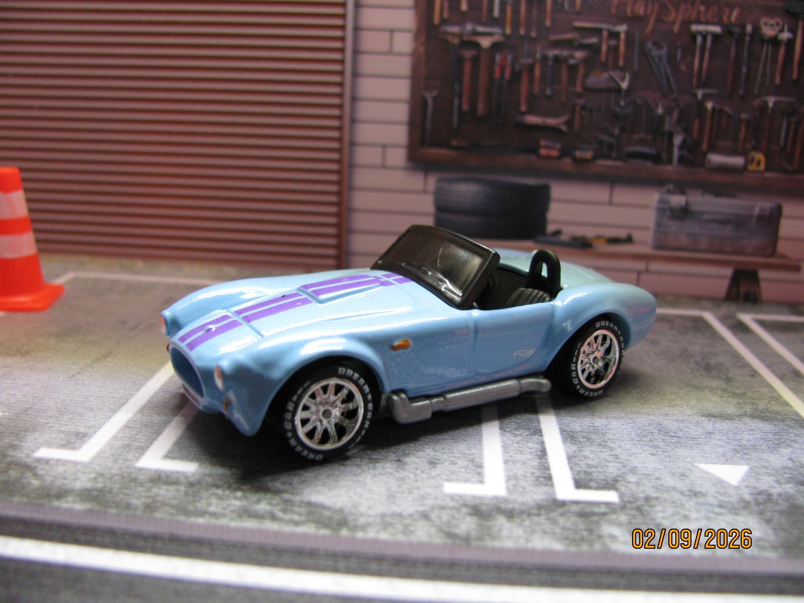 2026 Hot Wheels Shelby Cobra 427 S/C Light Blue w/Real Riders Wheel Swap