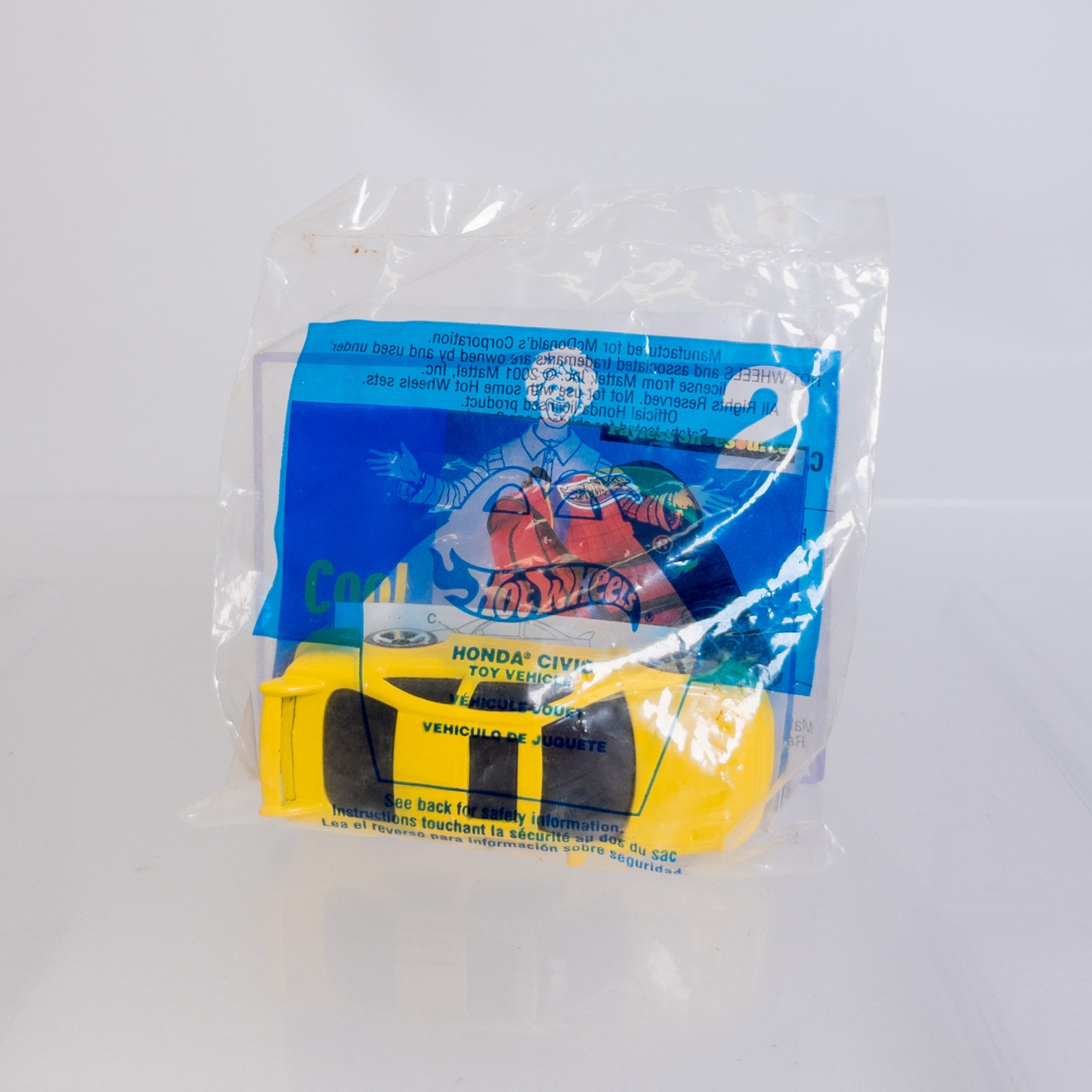 Hot Wheels – McDonald’s Happy Meal Toy – 2001 #2 Honda Civic w/Stickers *NM*