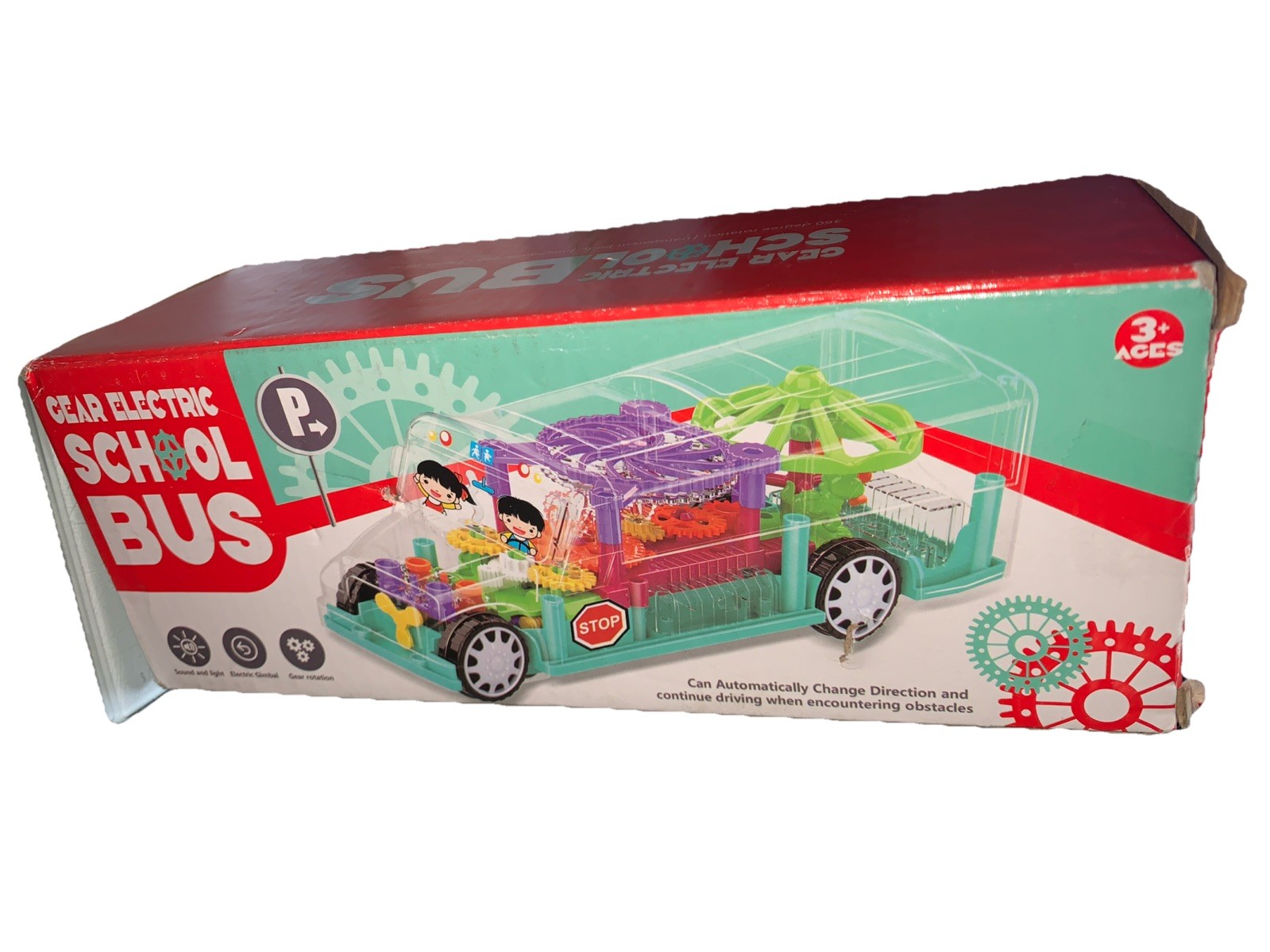 Light Up Transparent School Bus Toy for Kids & Toddlers – Musical, Flashing L…