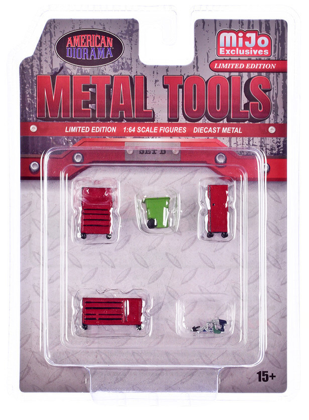 American Diorama 1/64 METAL TOOLS Set B Garage Accessories Die Cast