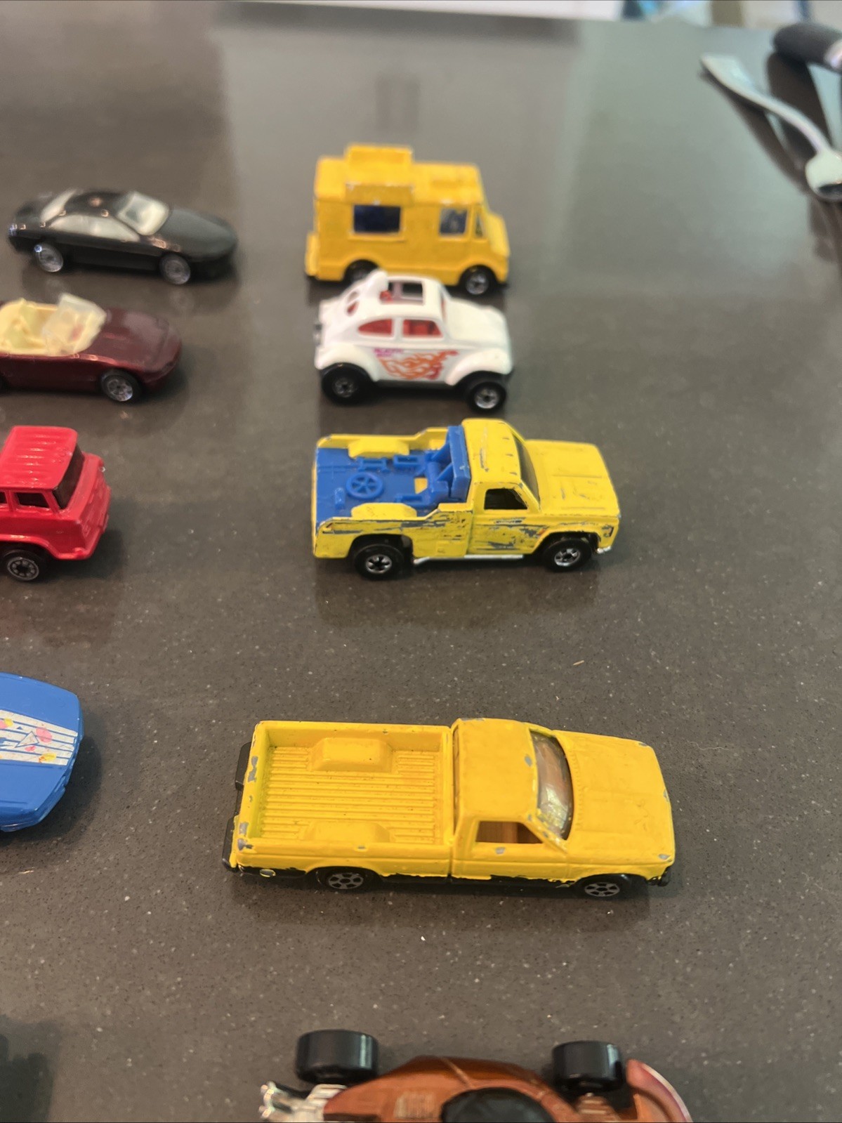 Lot Of 33 Diecast & Plastic Vintage Cars Trucks Mixed Brands See Description
