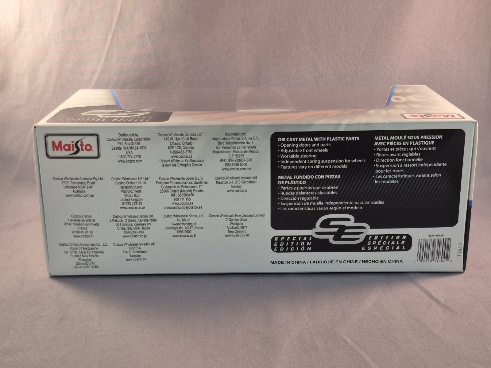 1974 C10 Cheyenne Super Pick-up Truck Orange & White Square Body NIB Maisto 1:18