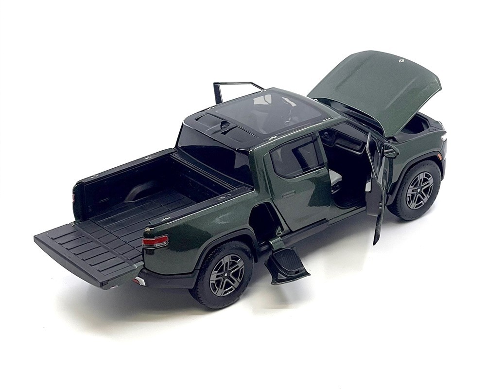 MAISTO RIVIAN R1T PICK UP TRUCK 1/18 DIECAST MODEL METALLIC GREEN 31466