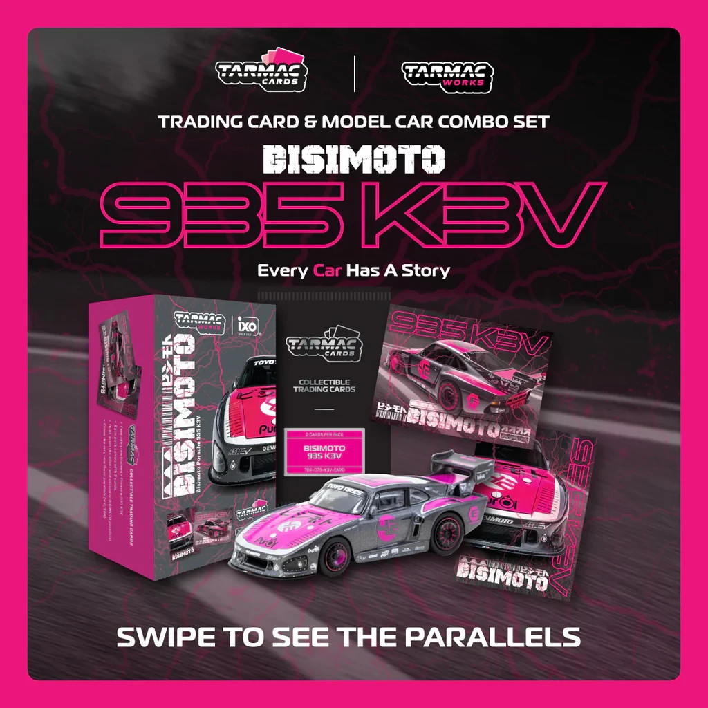 TARMAC WORKS x IXO – PORSCHE 935 K3V BISIMOTO – SEALED WITH TRADING CARDS