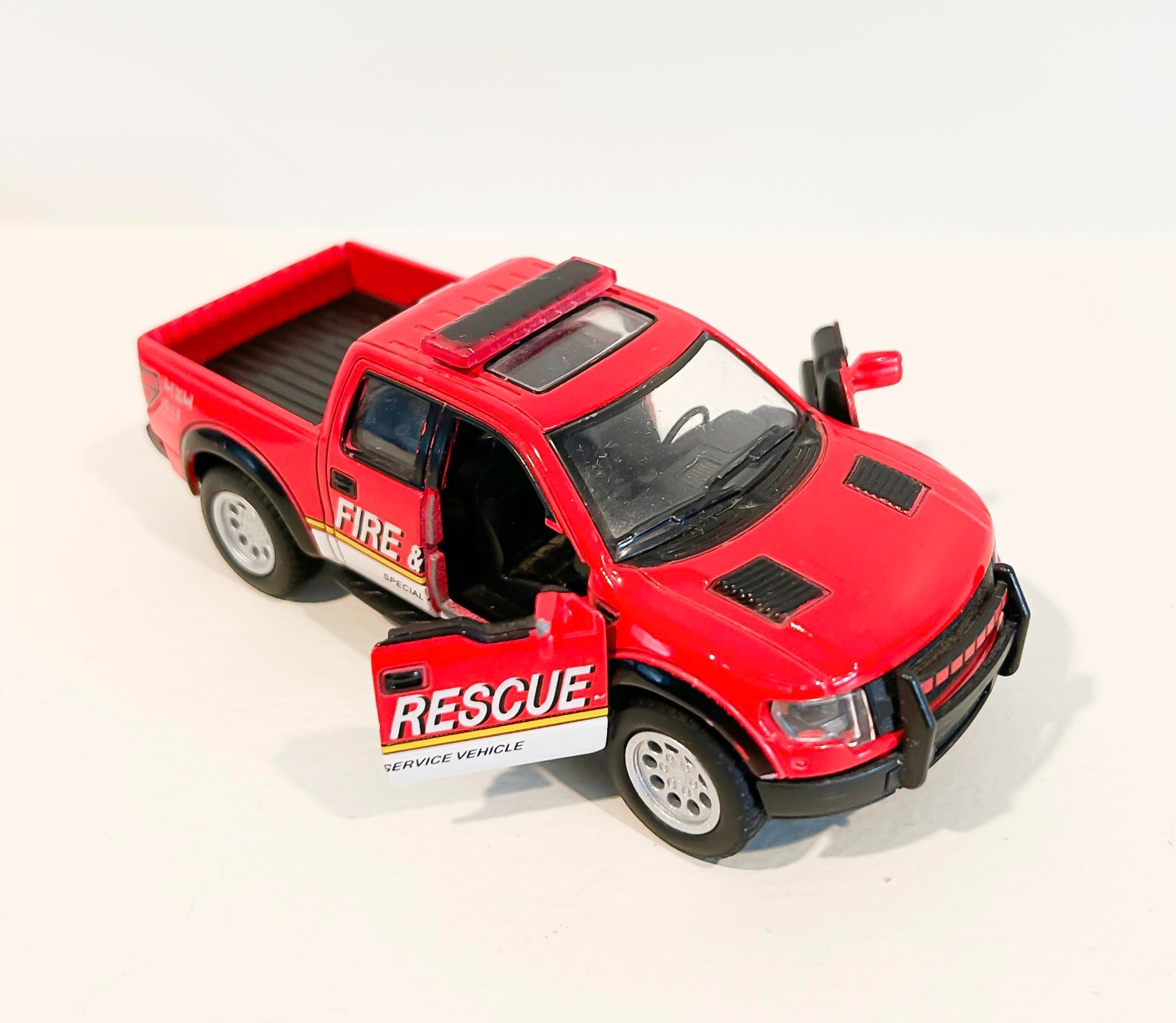 ’13 Ford F-150 Raptor Supercrew POLICE & FIRE RESCUE Diecast Model 1/46 PullBack