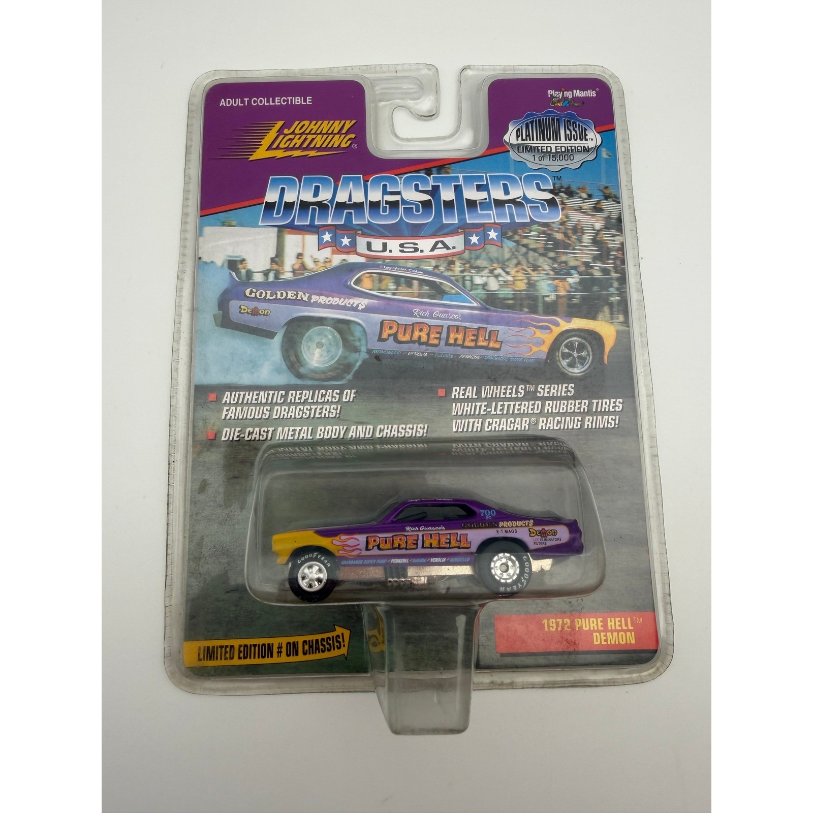 Johnny Lightning Dragsters USA 1972 Pure Hell Demon Platinum Edition 1/15000