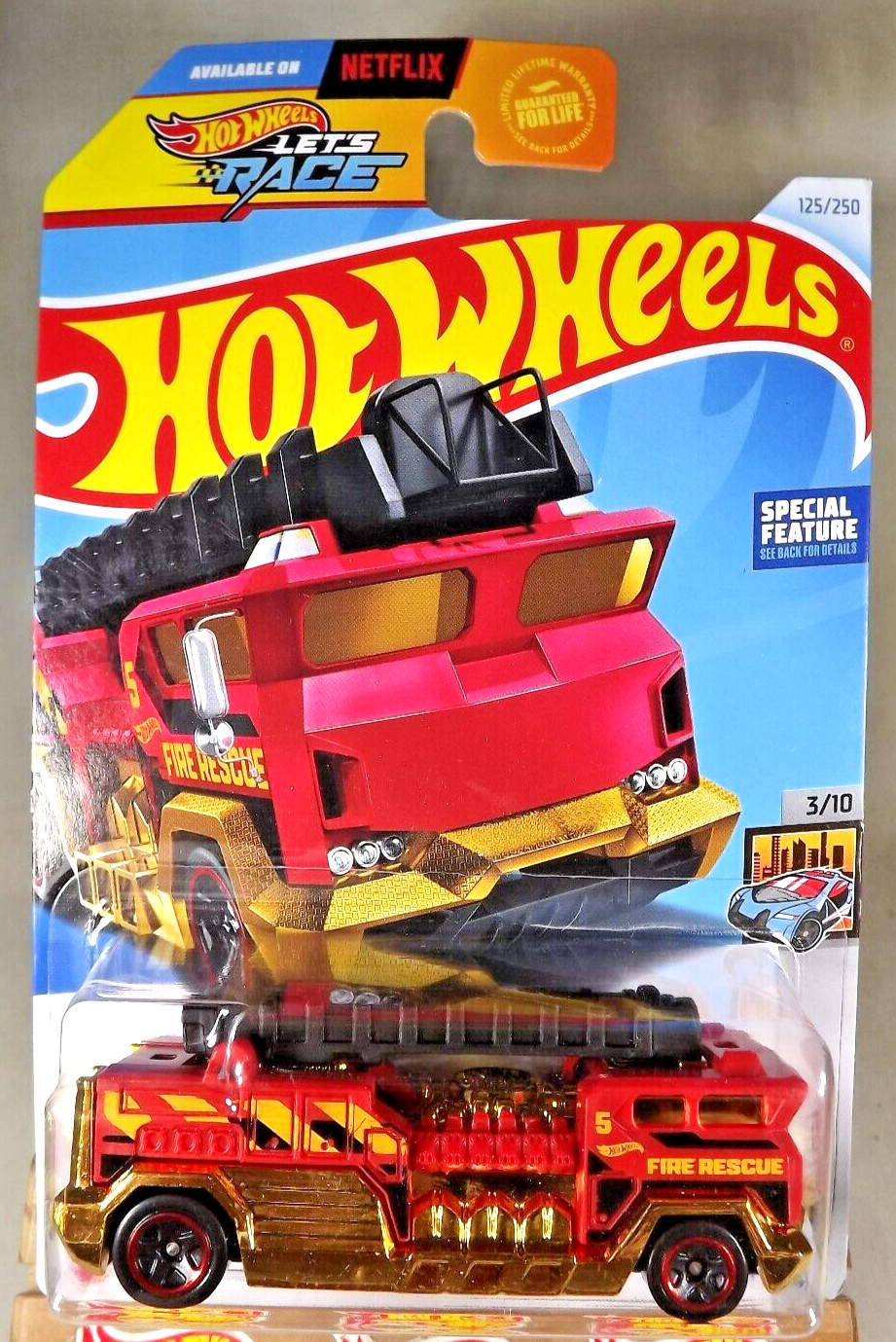 2024 Hot Wheels #125 HW METRO 3/10 5 ALARM Fire Engine Red w/Black 5 Sp Red Rims