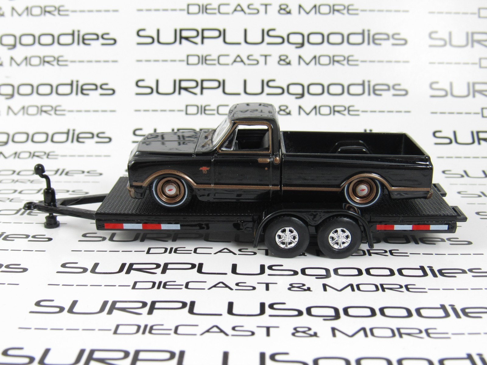 Greenlight LOOSE Trailer Queen: Lowrider 1972 CHEVROLET C10 C-10 w/Car Trailer