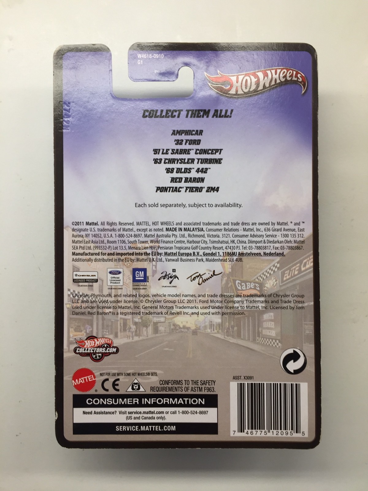 Hot Wheels Boulevard Big Hits ’68 Olds 442 Real Riders 1:64 Blue and White
