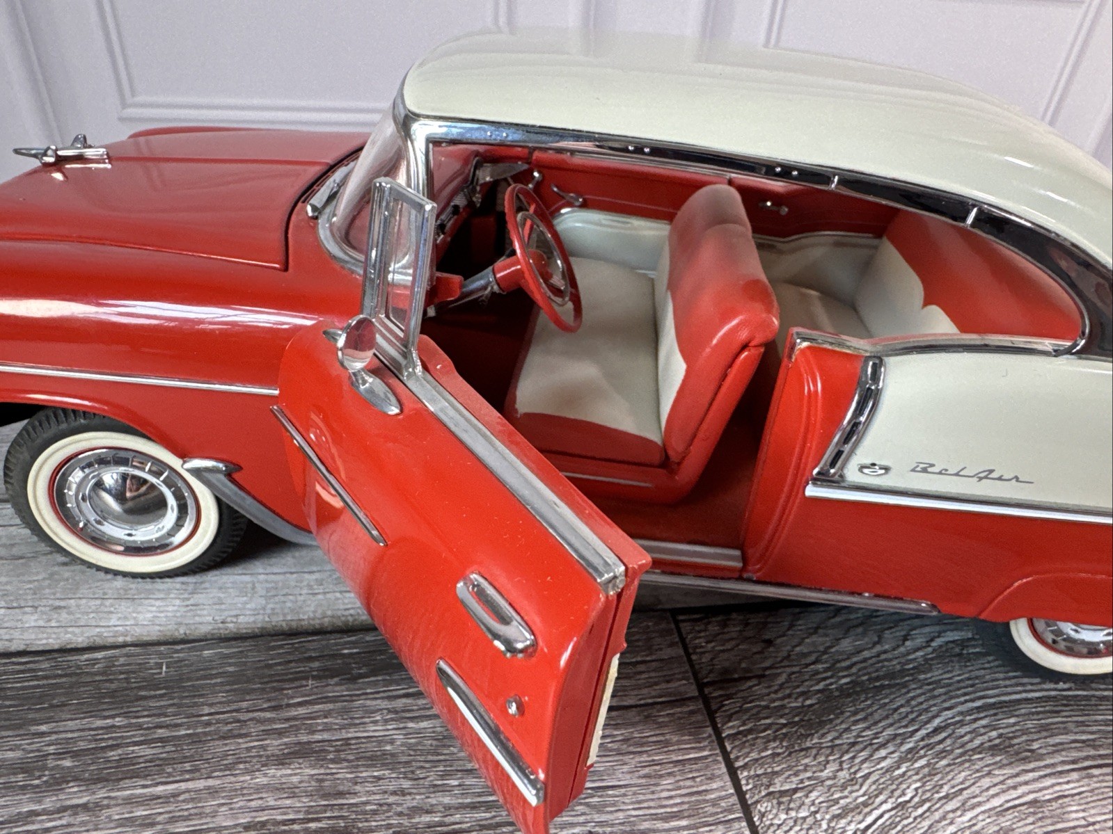 Danbury Mint 1955 Chevy Chevrolet Bel Air 1/16 Hardtop Coupe Diecast Car
