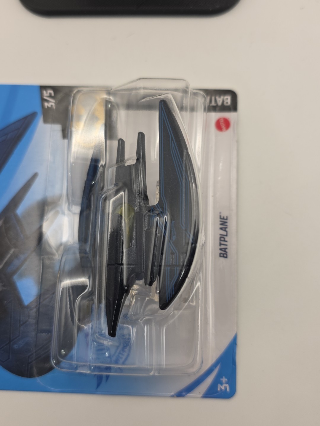 BATMAN BATPLANE FACTORY SEALED BLACK BLUE STRIPES HOT WHEELS 2021 #104 ANIMATED