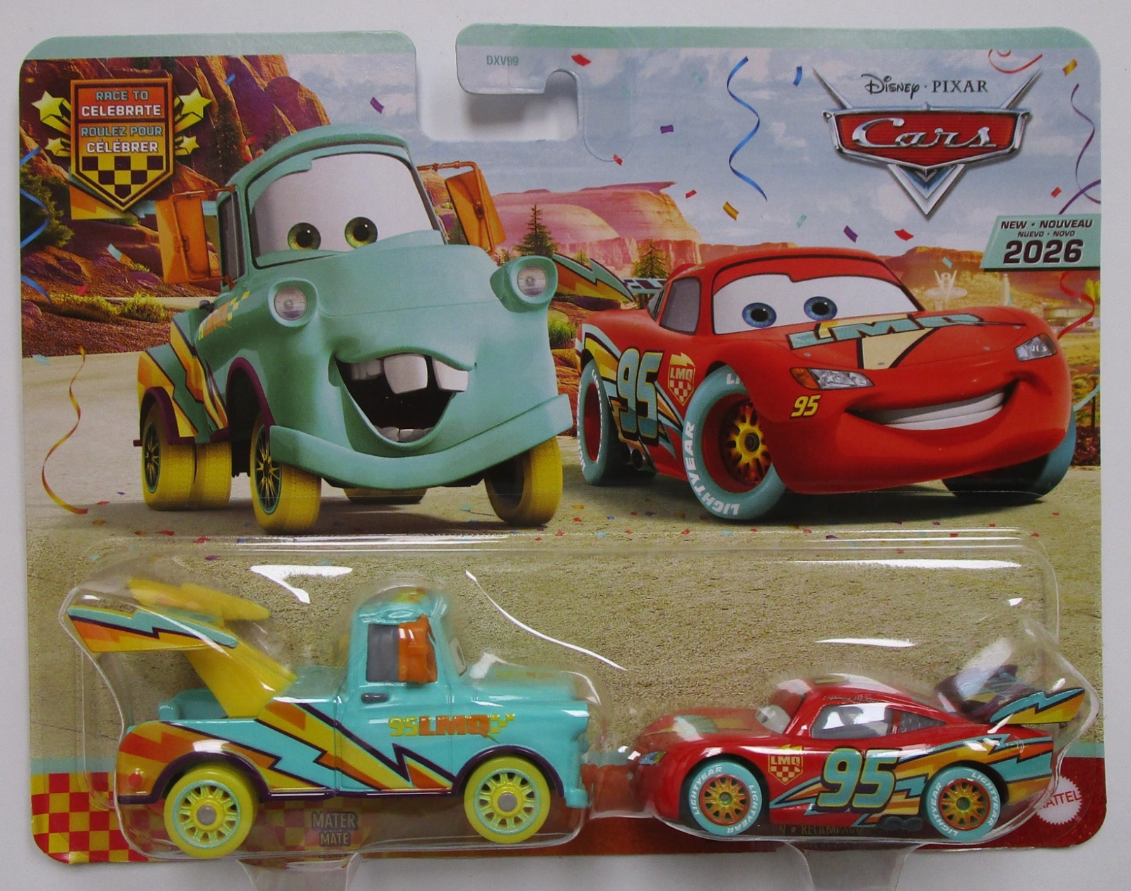 Disney Pixar Cars Race To Celebrate – Mater + Lightning McQueen 2-pack