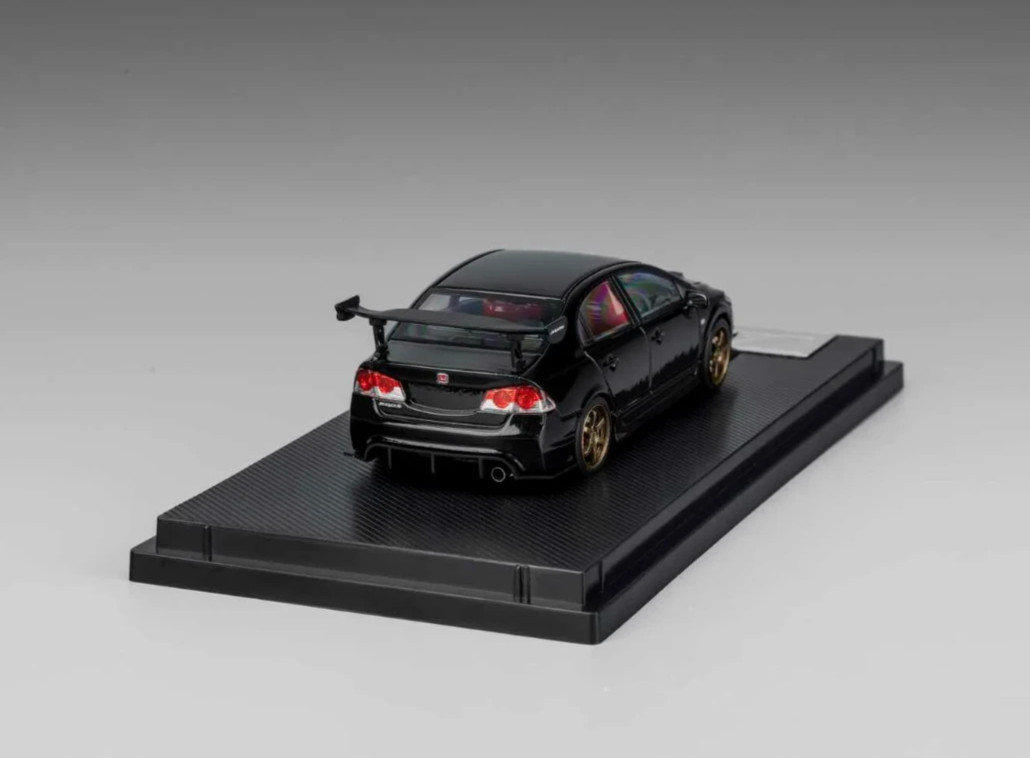 1/64 HONDA CIVIC FD2 J’s Racing W/Interior/Engine Model Car -BLACK-