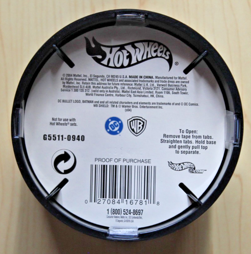 2004 Hot Wheels Oil Can Series 1/64 Batmobile #1 of 3