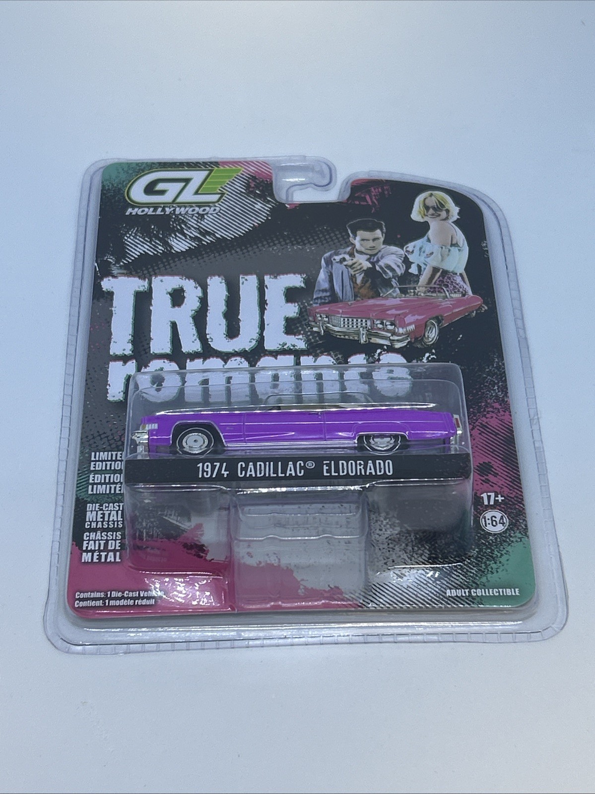 🔥Green Light 1:64 2025 GL Hollywood Series True Romance 1974 Cadillac ElDorado