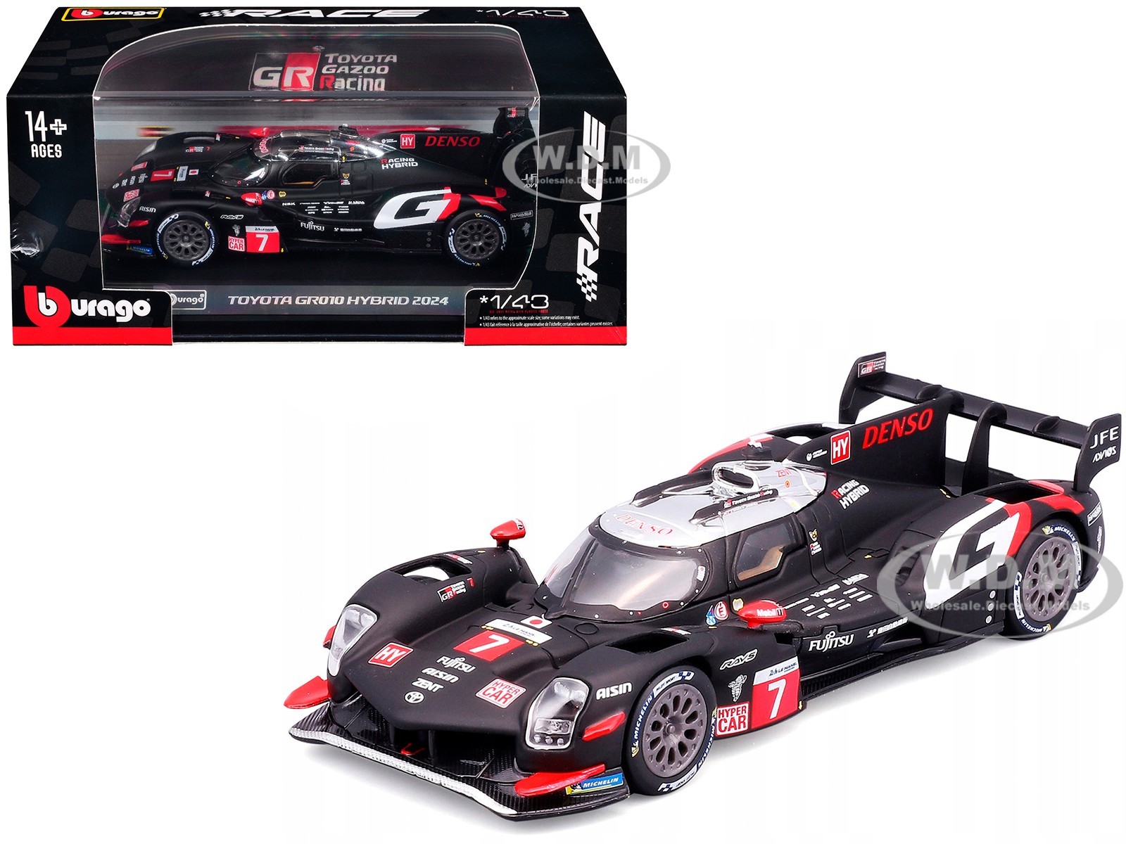 TOYOTA GR010 HYBRID #7 2ND PL “24H LE MANS” (2024) 1/43 DIECAST BY BBURAGO 38322