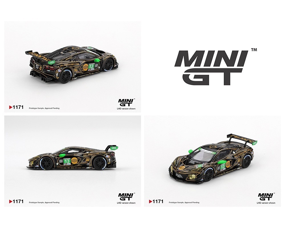 MINI GT CHEVROLET CORVETTE Z06 GT3.R #13 AWA 2025 IMSA DAYTONA 1/64 MGT01171-P12