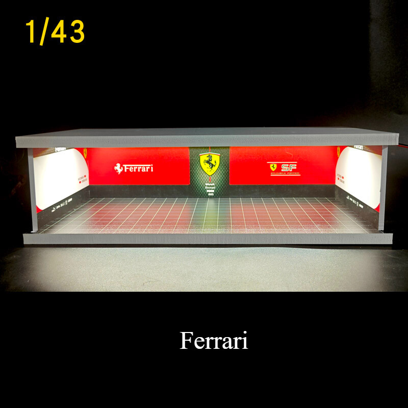 1/43 Diorama Garage Model LED Lighting City Car Parking Lot Scene Display Model