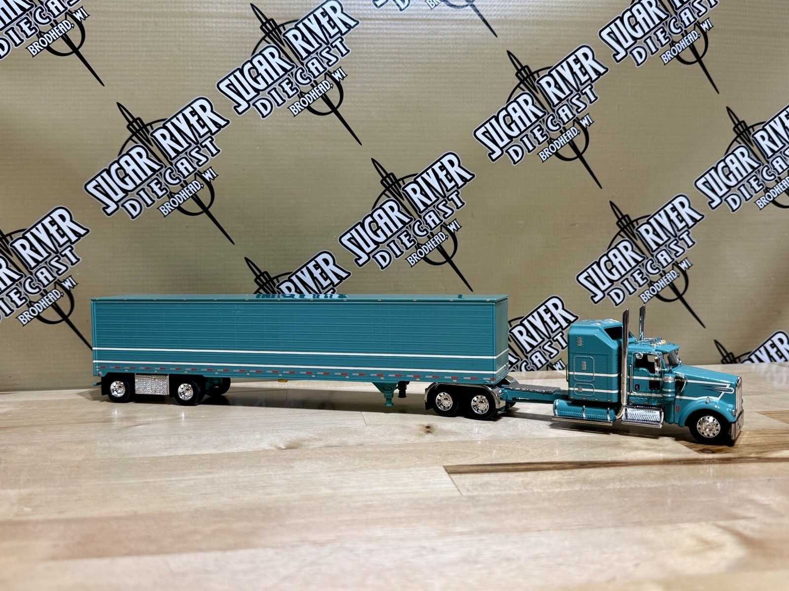 Dcp 1/64 Kenworth W900 semi Truck And Dry Van trailer Farm Toy New Tooling