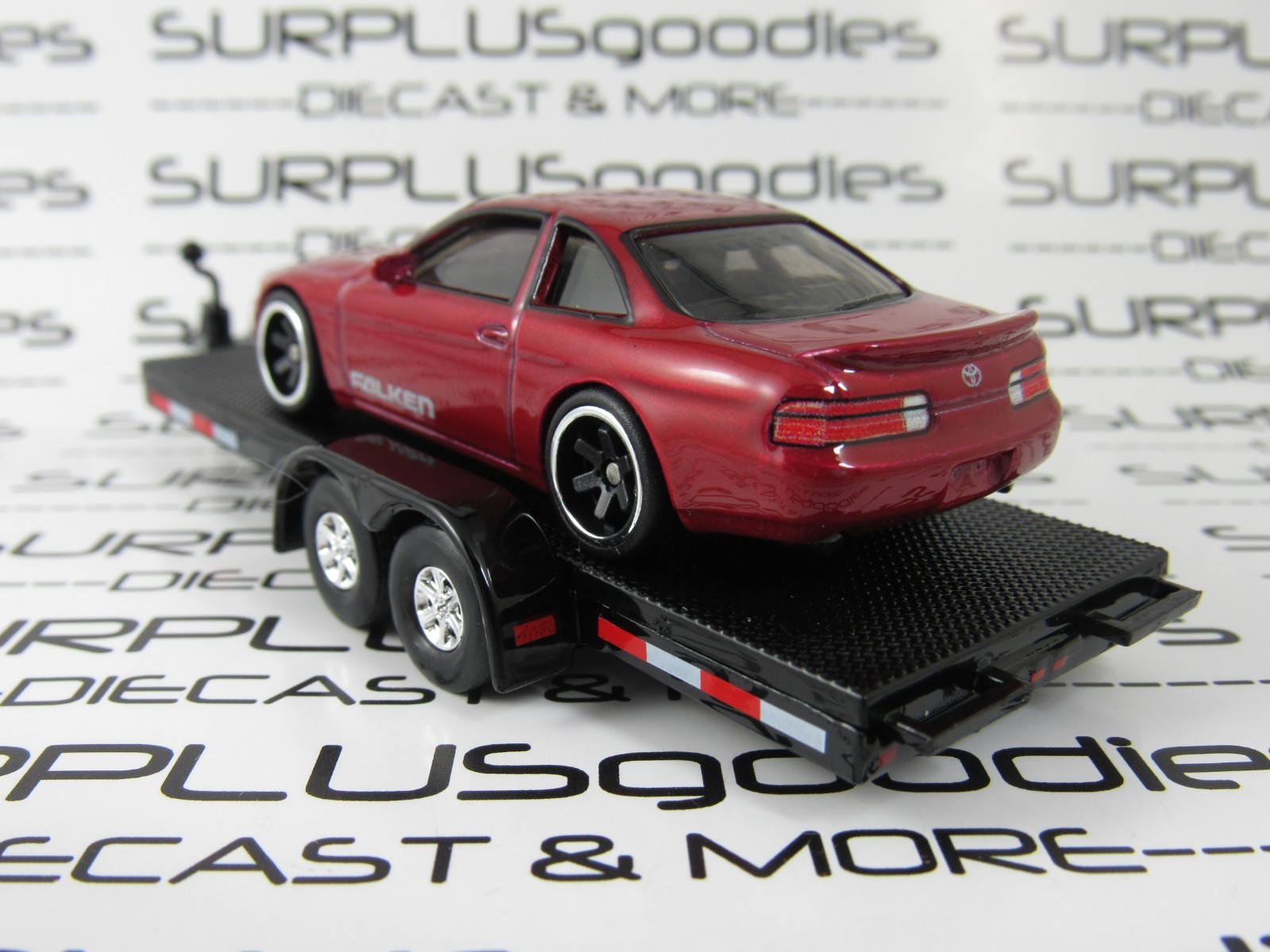 Hot Wheels 1:64 LOOSE Track Day: Dark Red 1996 TOYOTA SOARER JZZ30 w/Car Trailer