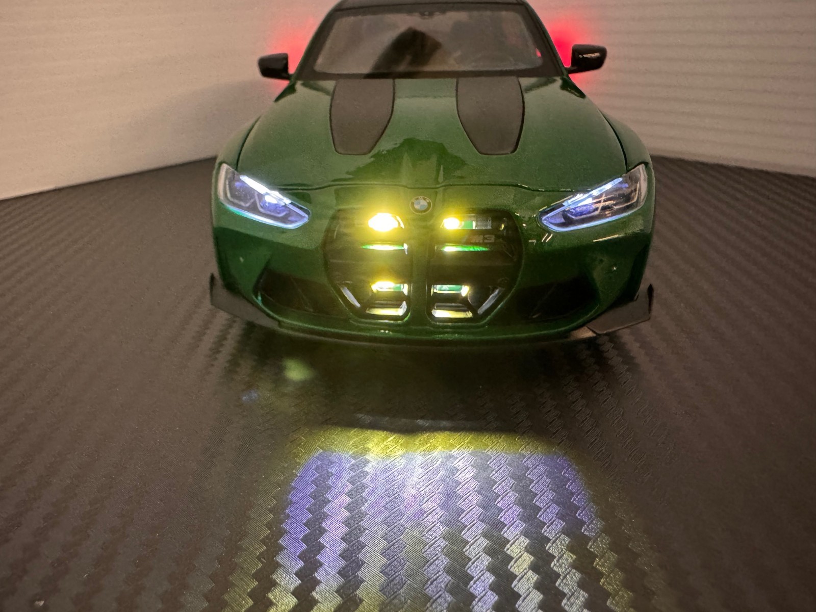 1:24 BMW M3 G80 Sedan Alloy Diecast Metal Sports Car Model w Lights – GREEN