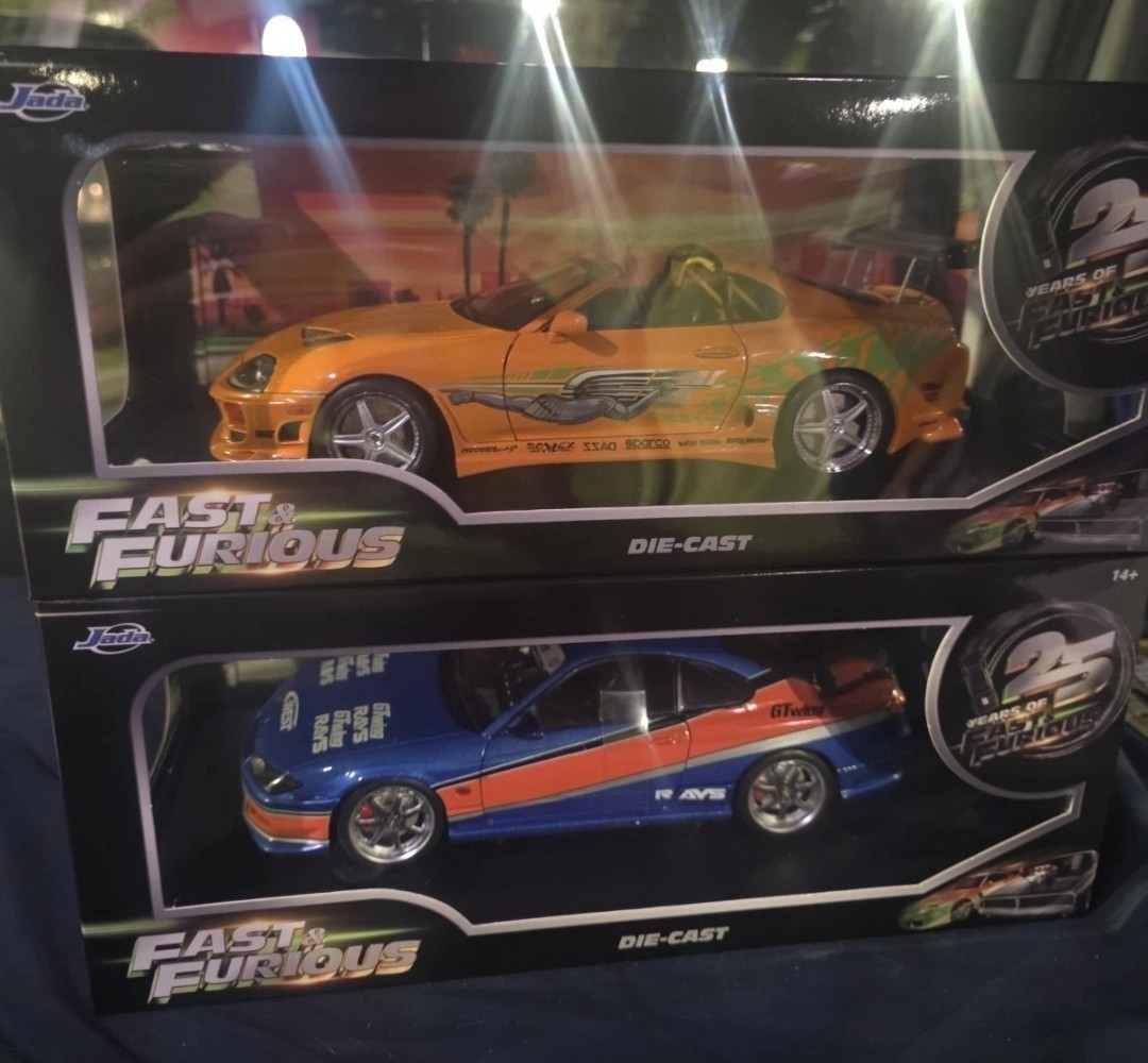 Jada Toys 25 Years of Fast & Furious Nissan Silvia S15 & Toyota Supra 1/18 Scale