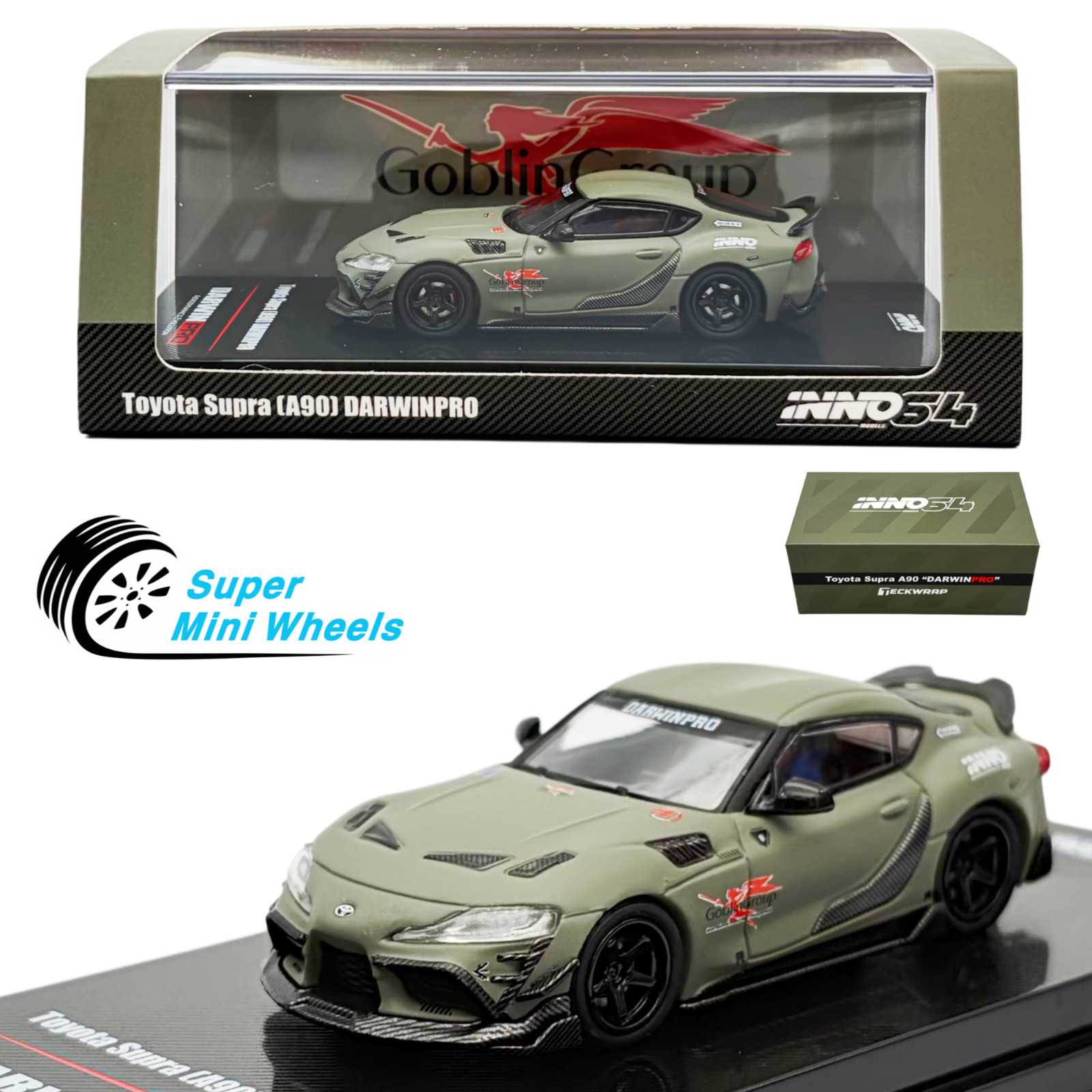 INNO64 1:64 Toyota Supra A90 DARWINPRO Green