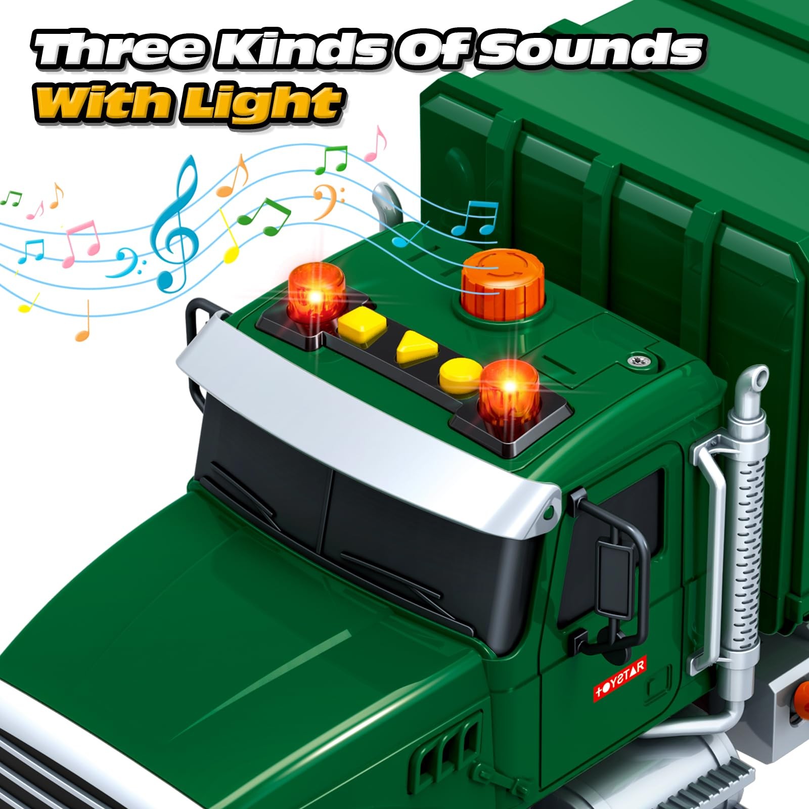 Kids Toys for 3 4 5 6 7 8 Years Old Boys, 15″ Large Garbage Truck Toy, Fricti…