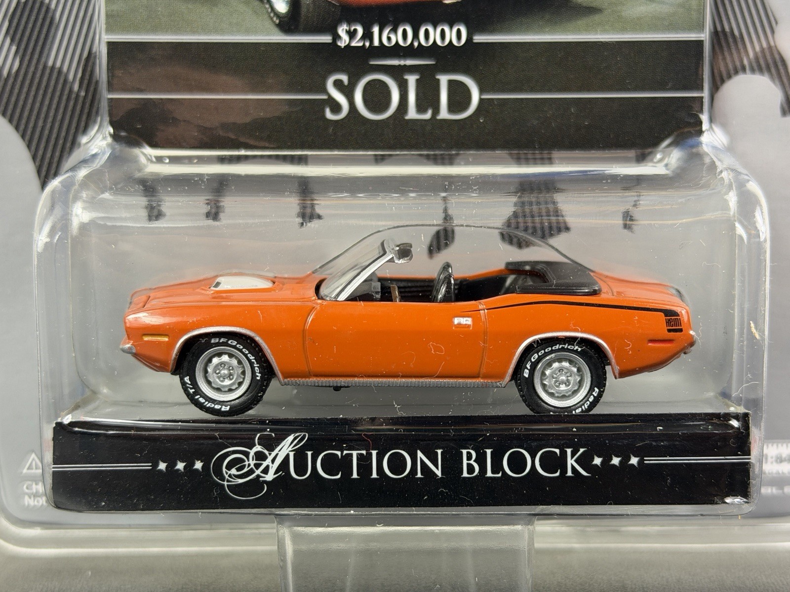 Greenlight Barrett Jackson Auction Block 1970 Plymouth HEMI Cuda Convertible NIP