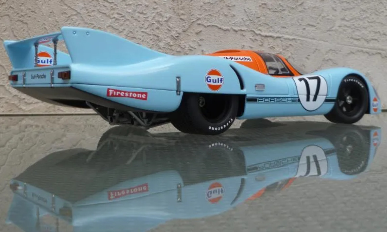 Porsche Race Car1:18Le Mans Racing Custom Built24Metal Body12Model Carousel BLUE
