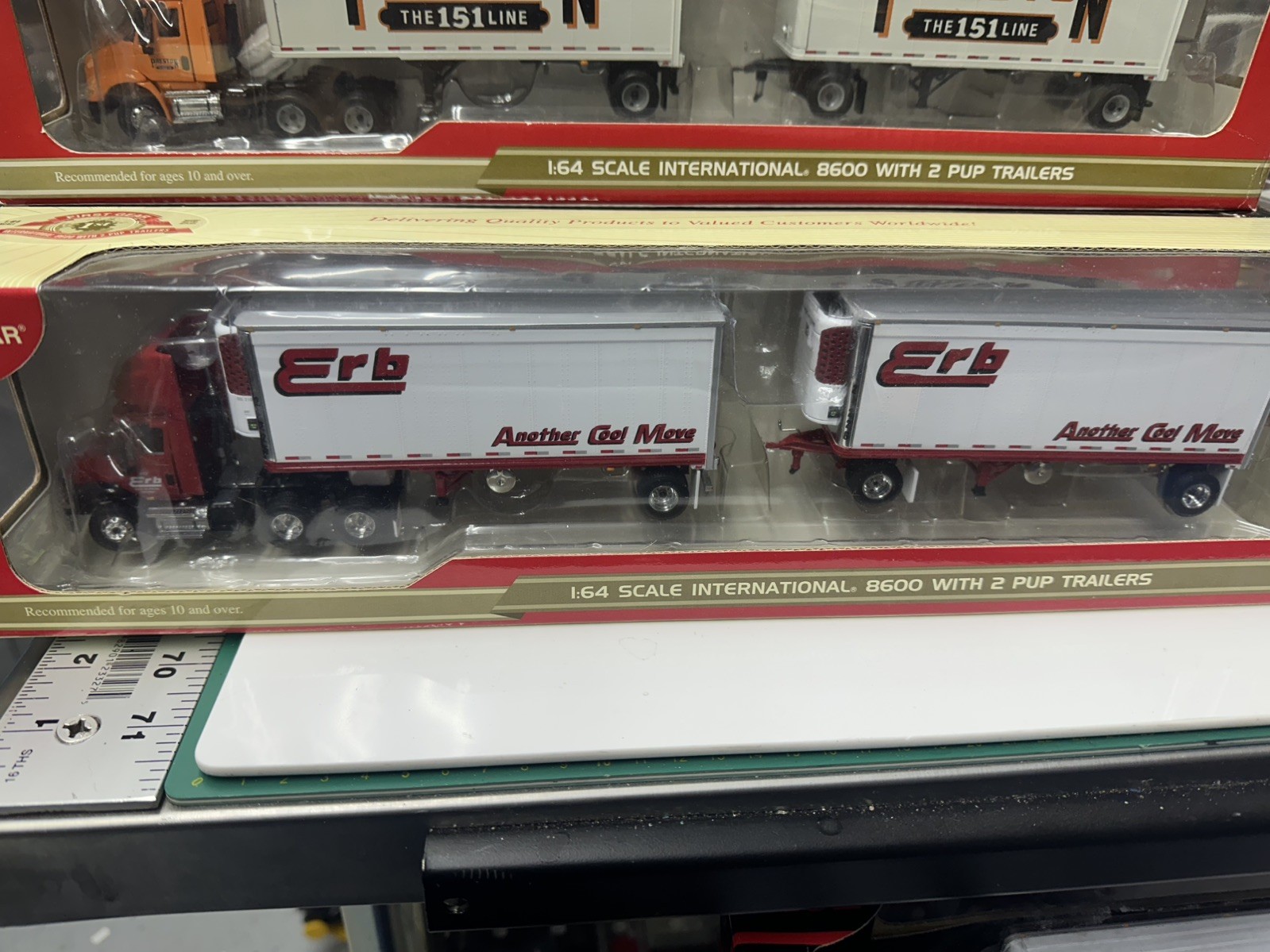 FIRST GEAR 1/64 ERB WITH PUP TRAILERS #69-0126
