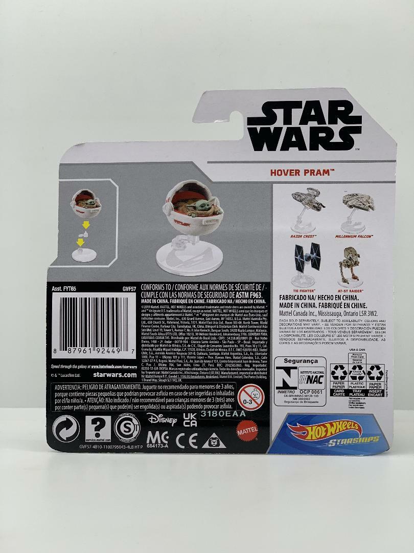 Hot Wheels Star Wars The Mandalorian The Child Hover Pram Starships Brand New