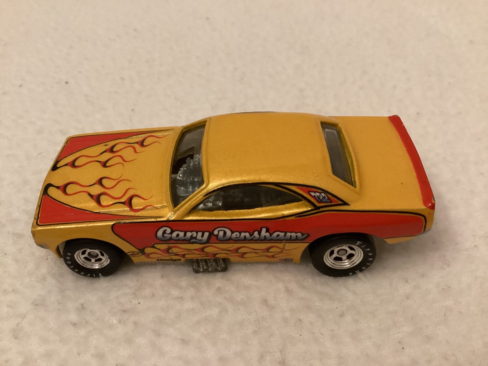 Hot Wheels ~ Drag Strip Demons ~ Dodge Challenger w/Real Riders ~ Gary Densham