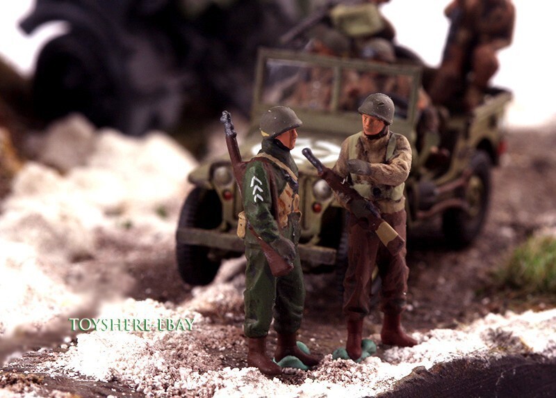 1/72 TANK 1:72 WW2 2PCS USA Soldier toy TotalWar diorama in stock