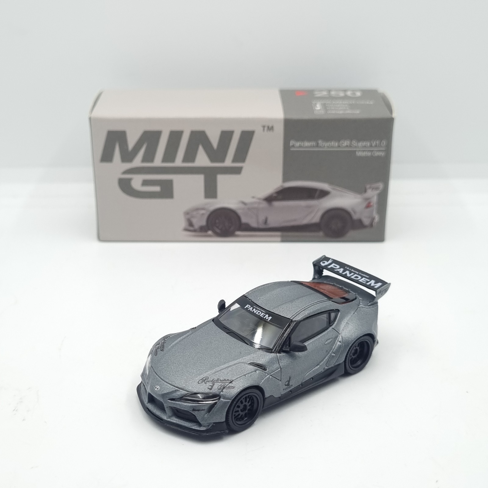 Mini GT Pandem Toyota GR Supra V1.0 Matte Grey RHD MGT00250-R