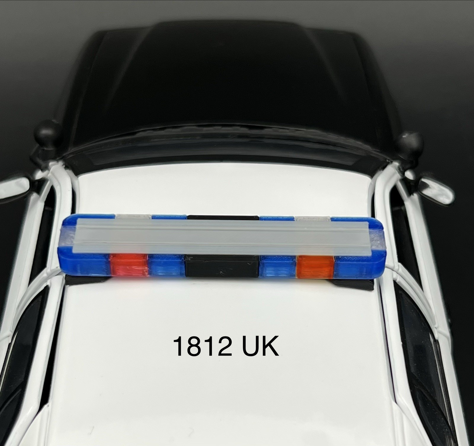 1/18 Scale LED Ready Whelen Edge United Kingdom Police Lightbar Blue Red 1812 UK
