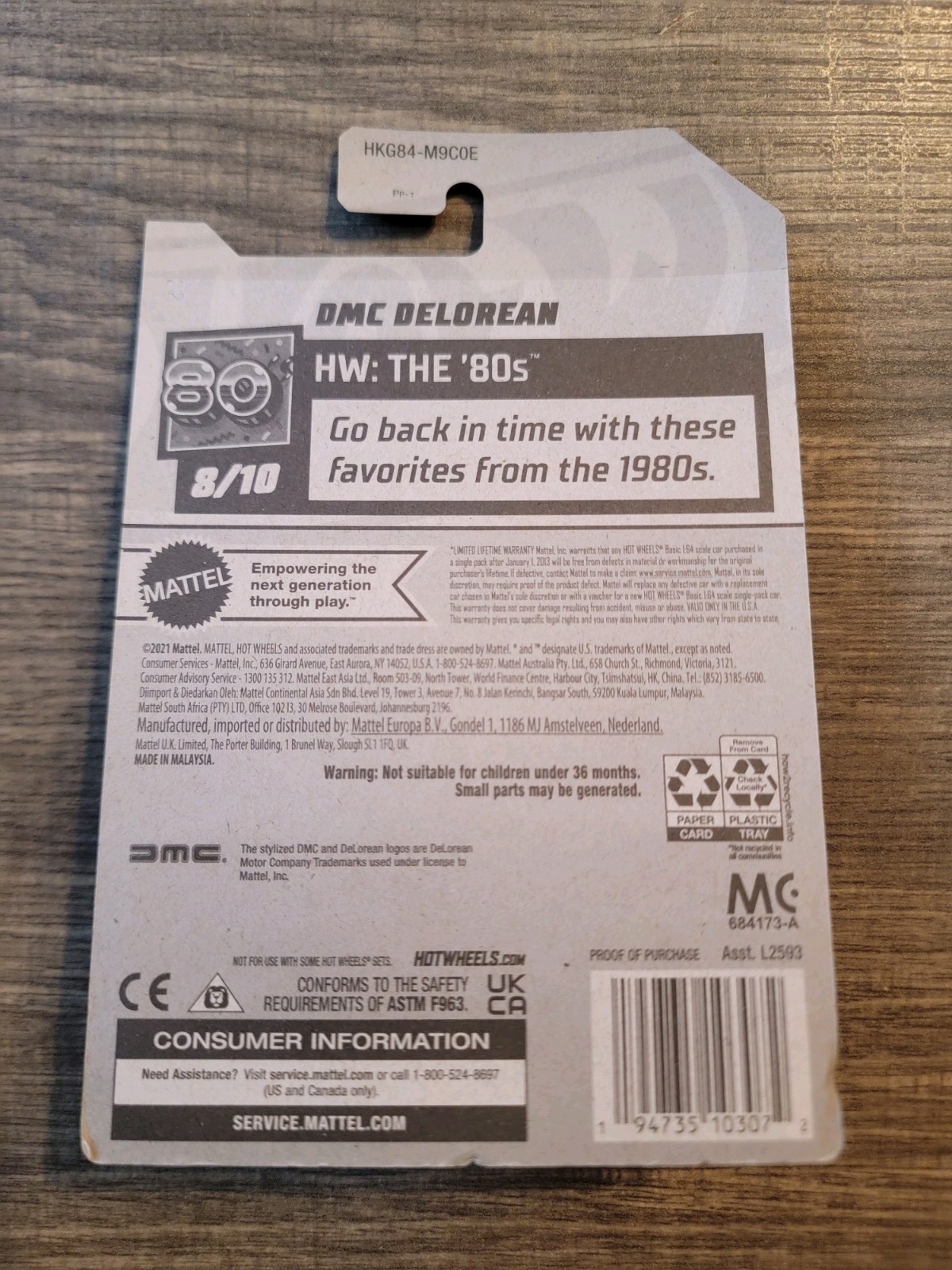NEW LOT OF 20 2023 Hot Wheels 101/250 “The 80’s” – 8/10 DMC DeLorean LIGHT BLUE