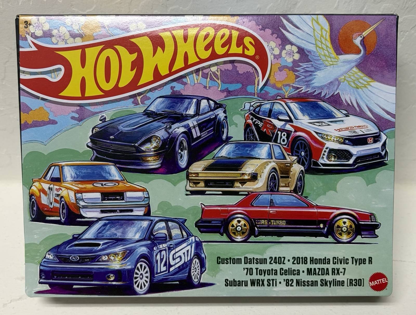 Hot Wheels Japanese Classics 6-Pack. Datsun Honda Toyota Subaru Mazda Nissan JDM